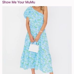 One shoulder spring dress